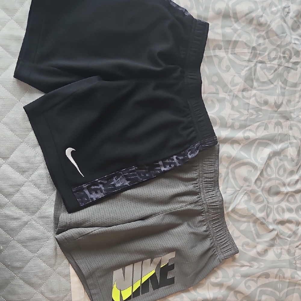 Nike Kids Black and Gray Shorts Duo
